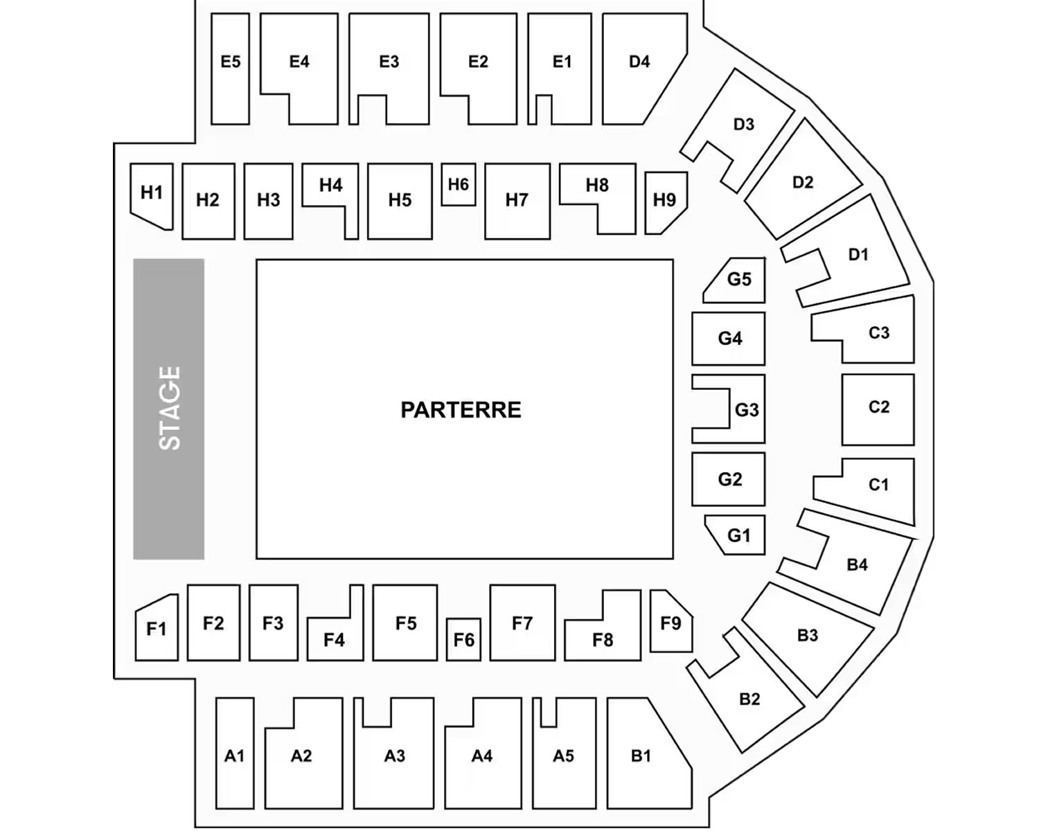 SUD DE FRANCE ARENA, Perols, Occitanie, France Seating Plan