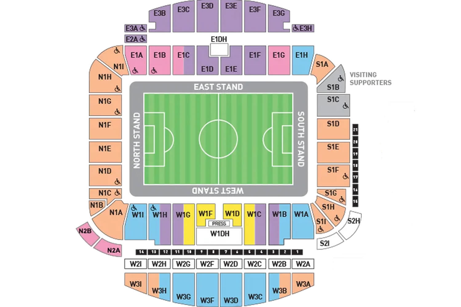 American Express Stadium Seating Plan