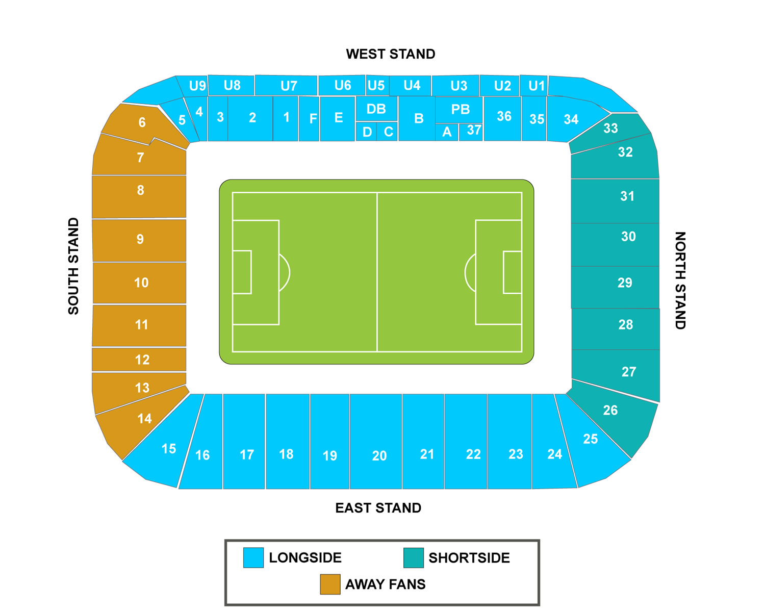 Coventry Building Society Arena Seating Plan