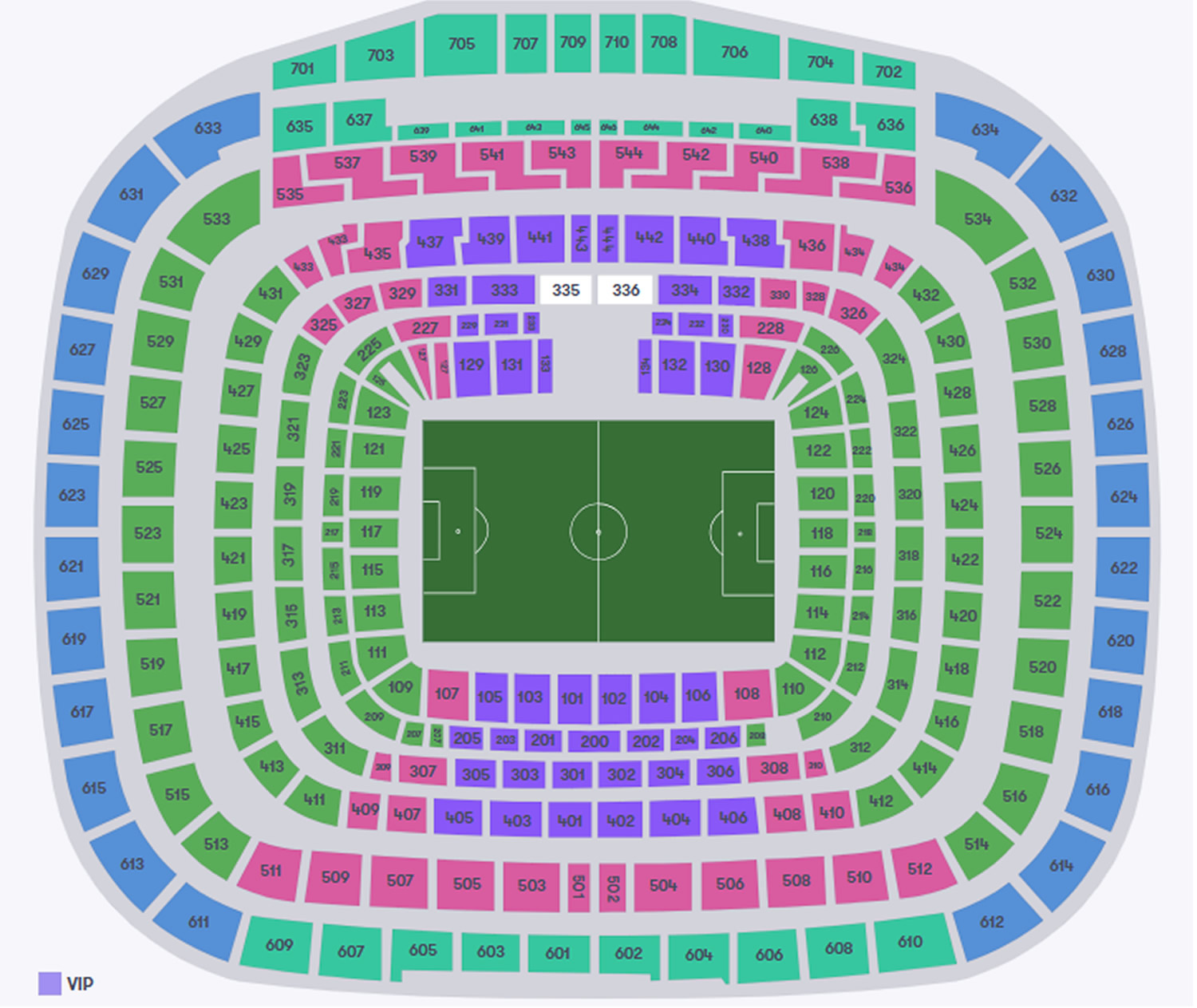 Santiago Bernabeu Seating Plan