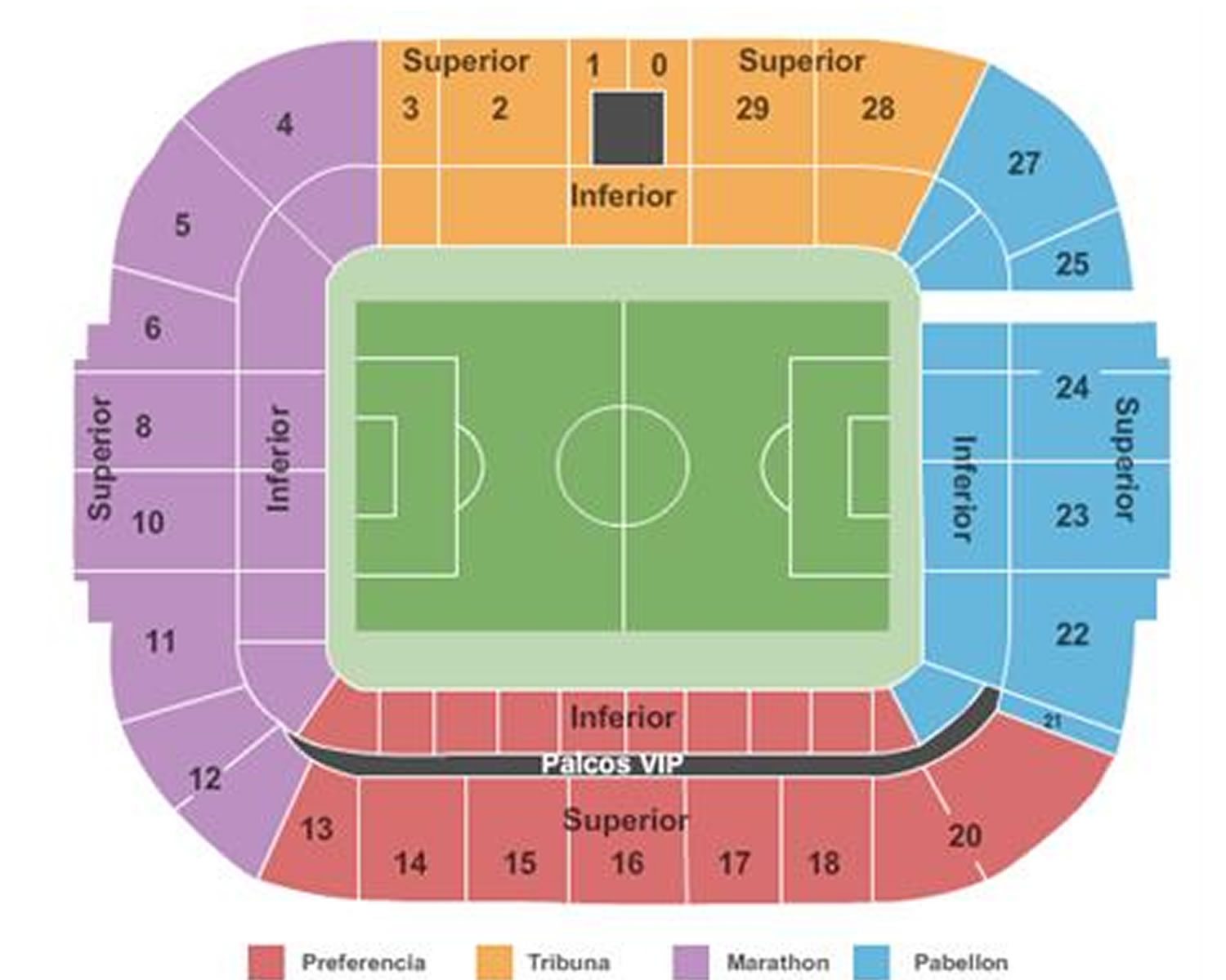 Estadio Municipal de Riazor Seating Plan