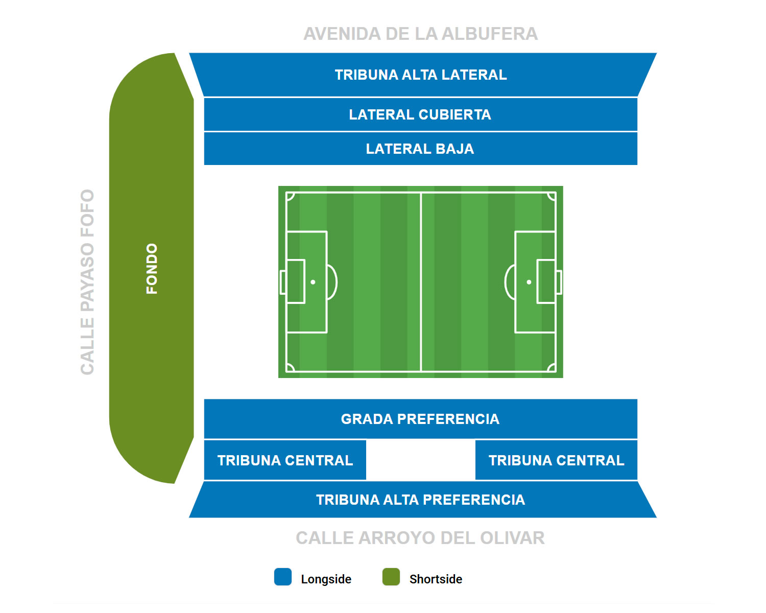 Campo de Futbol de Vallecas Seating Plan