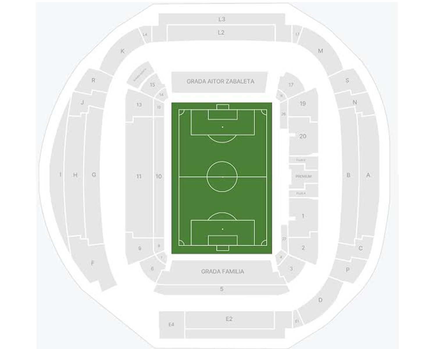 Anoeta Stadium Seating Plan
