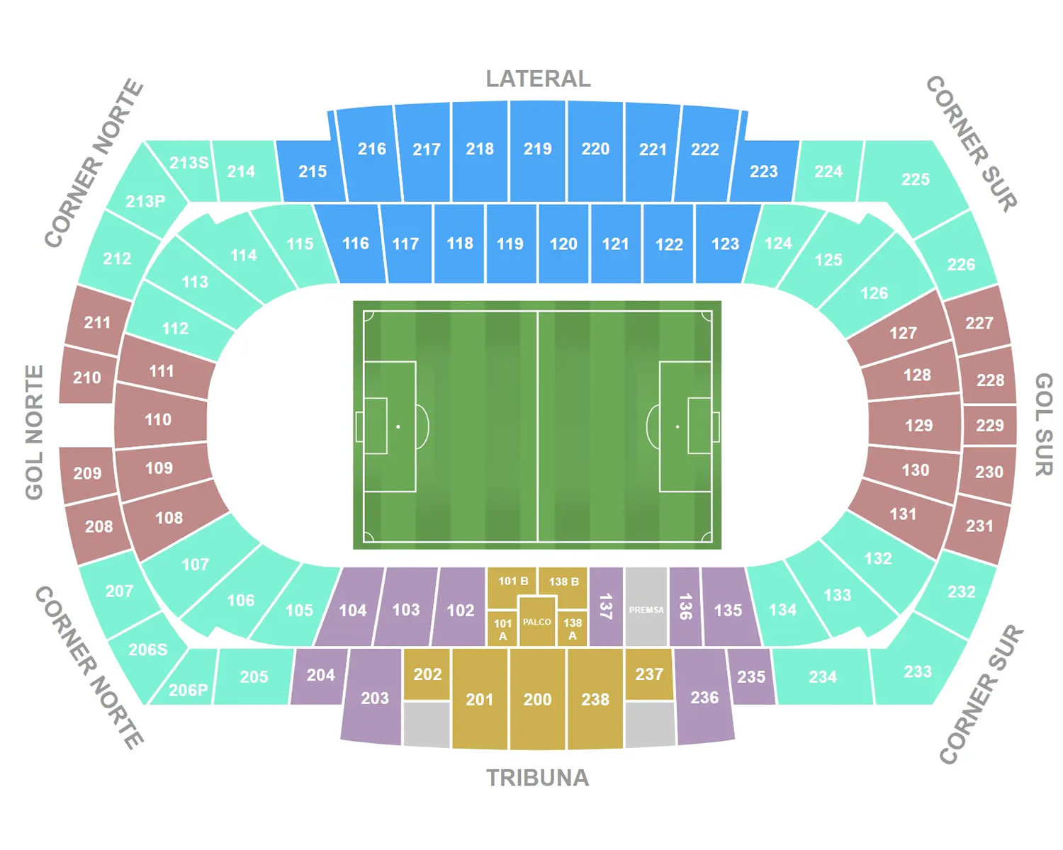 Estadi Cornella El Prat Seating Plan
