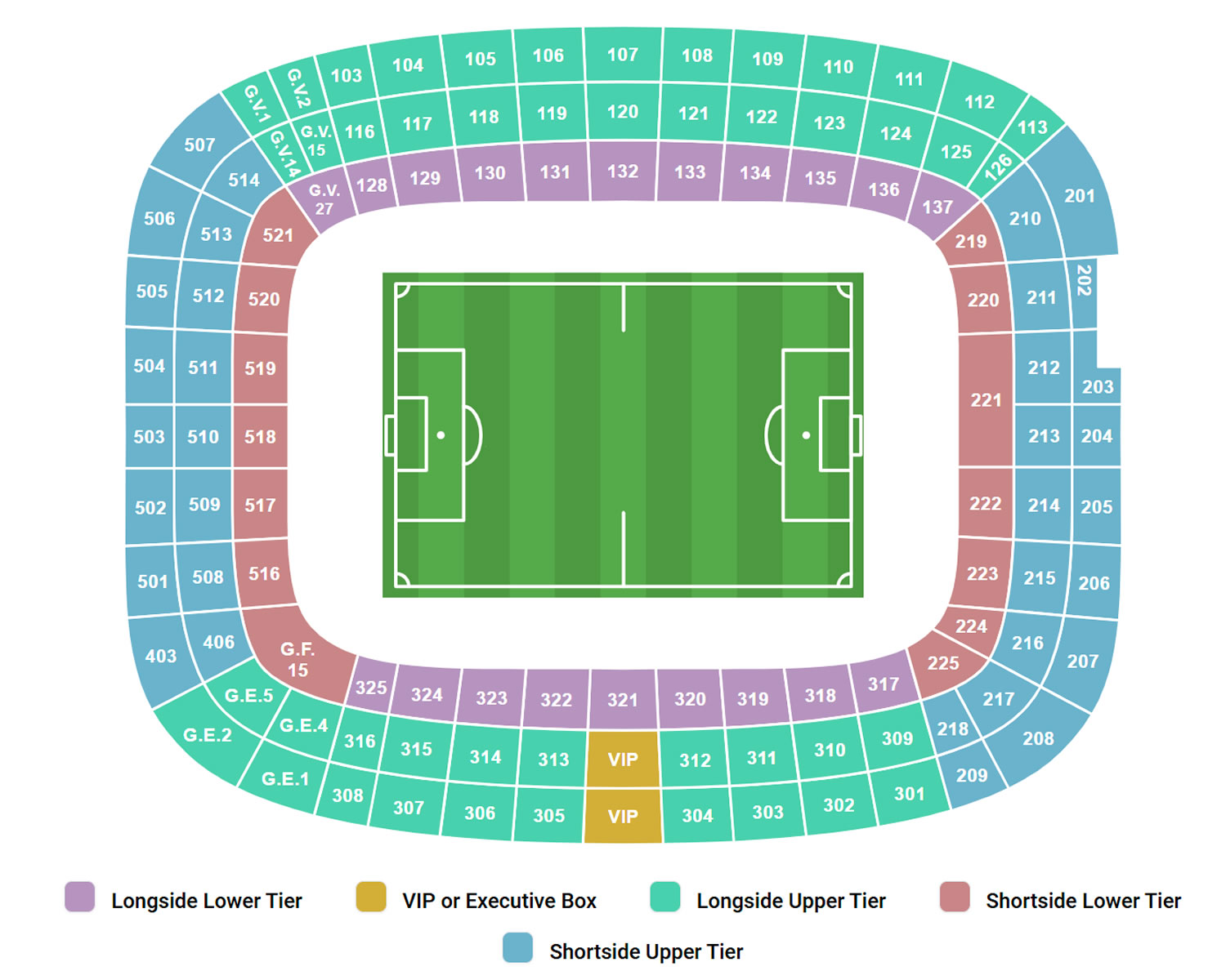 Estadi Ciutat de Valencia Seating Plan
