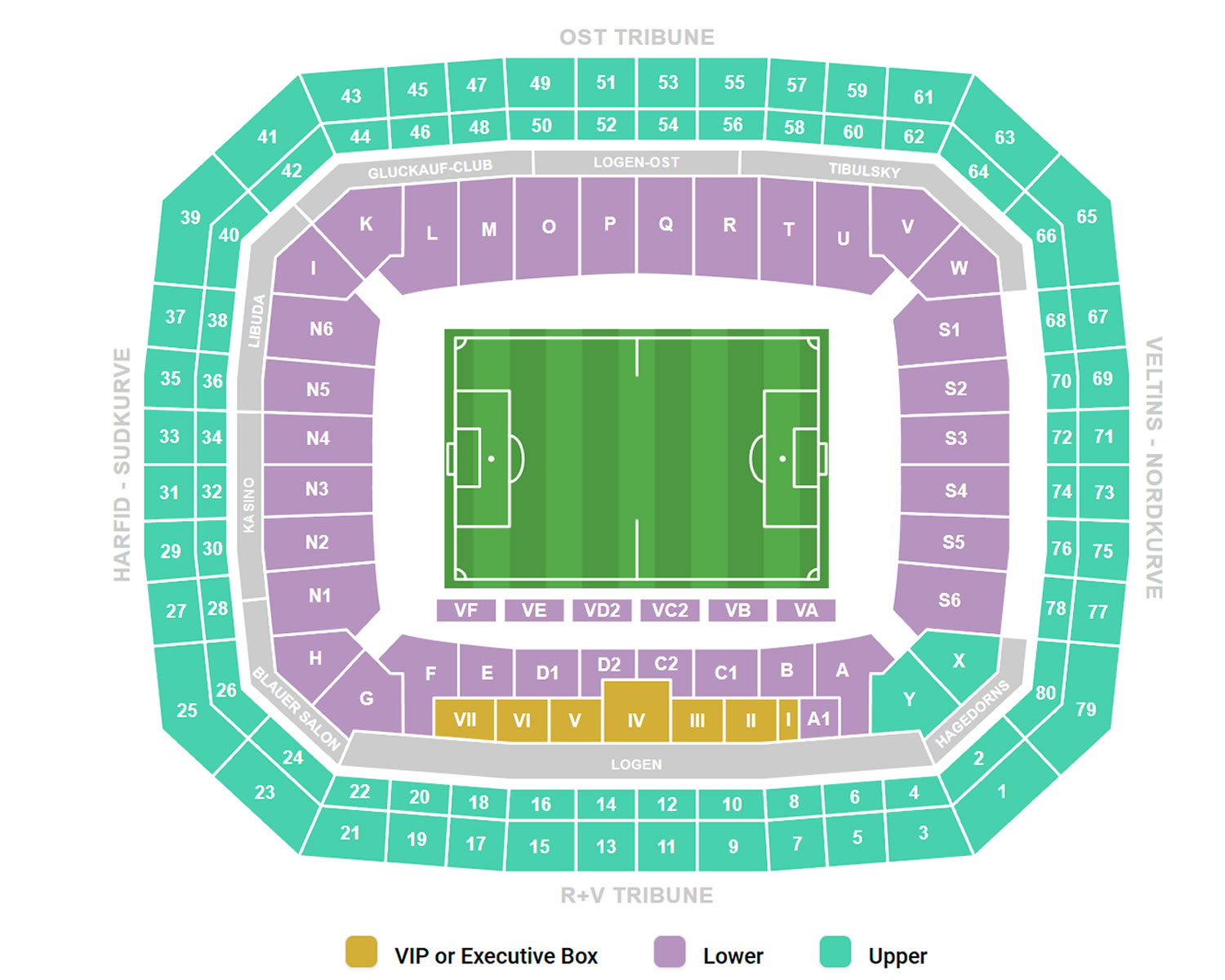 Veltins Arena Seating Plan