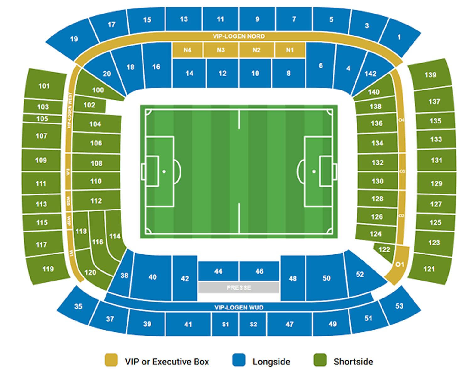 Weserstadion Seating Plan