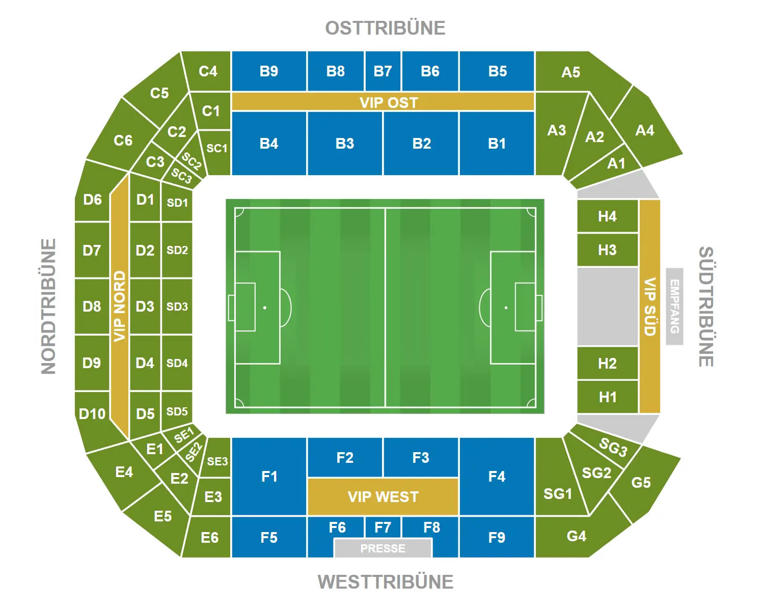 BayArena Seating Plan