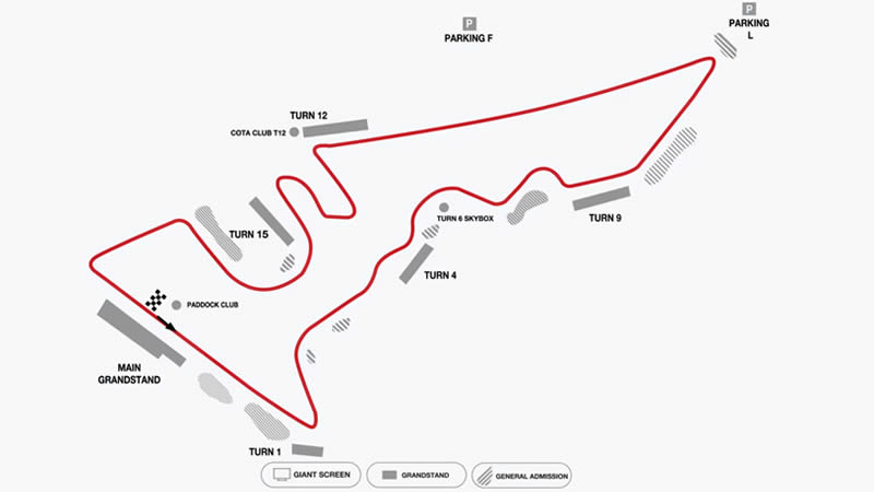 Circuit of the Americas Seating Plan