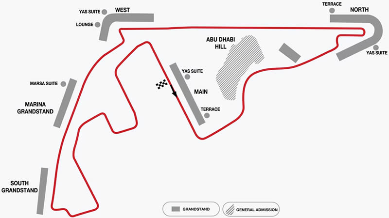 Yas Marina Circuit Seating Plan