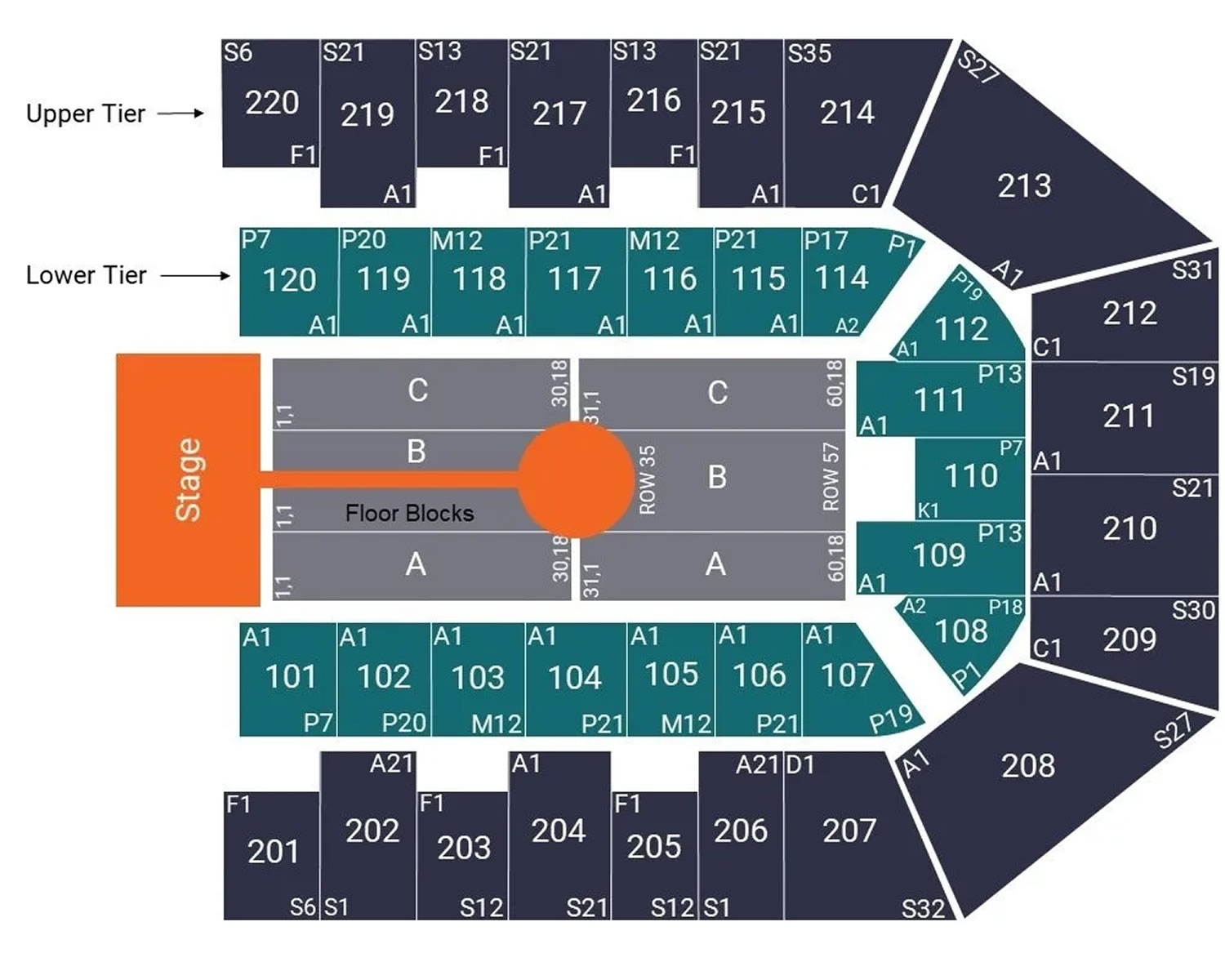 Sheffield Arena Seating Plan