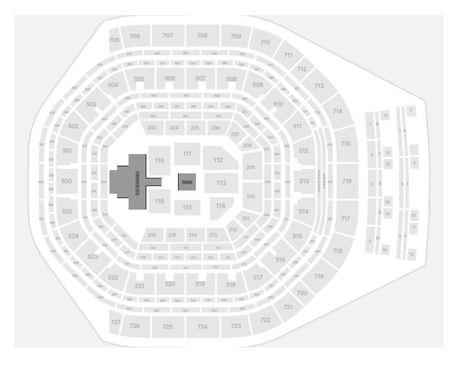Arena Ciudad de Mexico Seating Plan