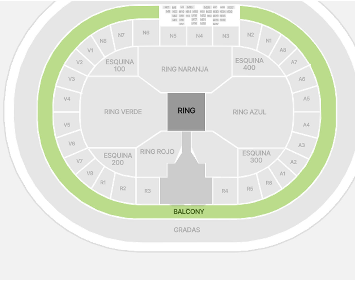 Arena Mexico Seating Plan
