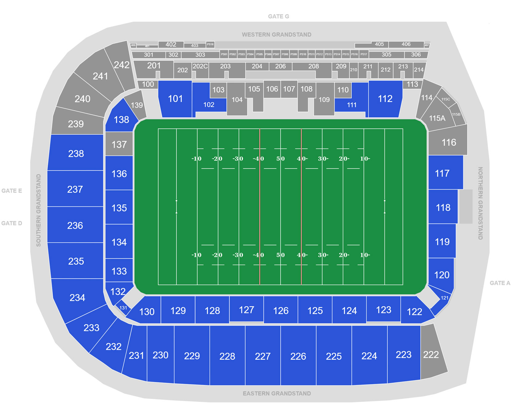 Queensland Country Bank Stadium Seating Plan