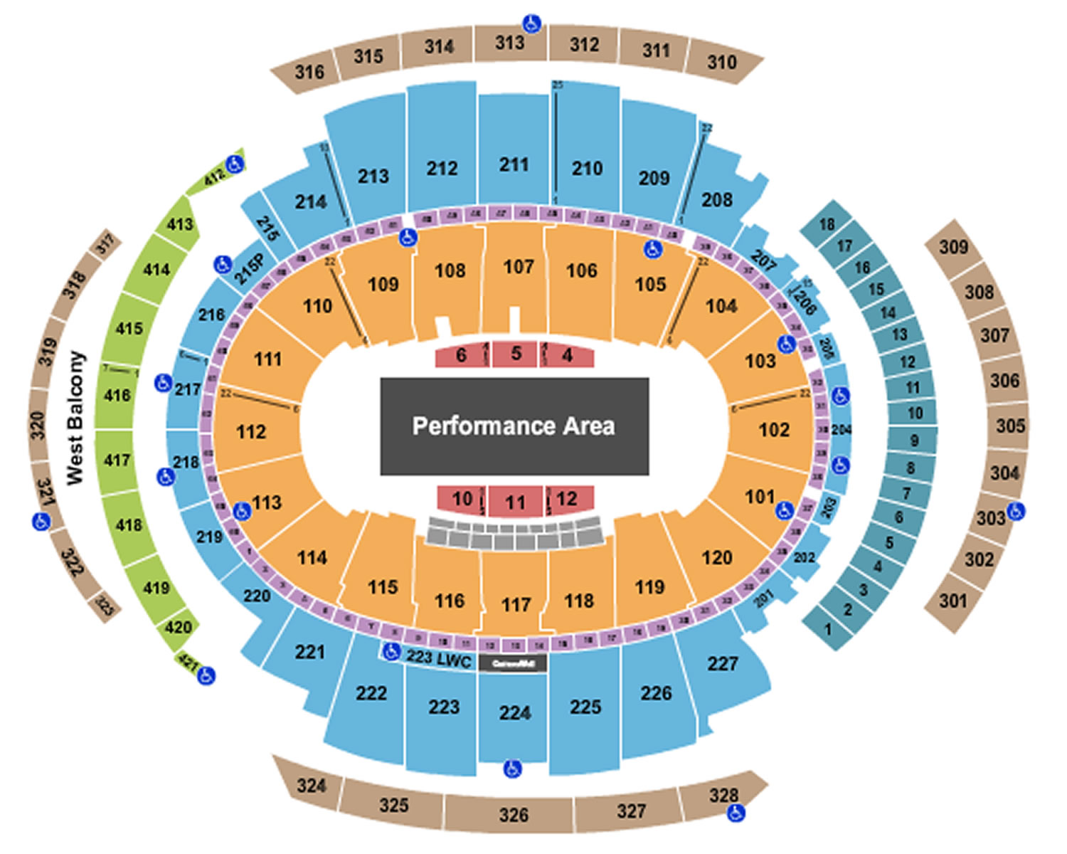 Madison Square Garden Seating Plan