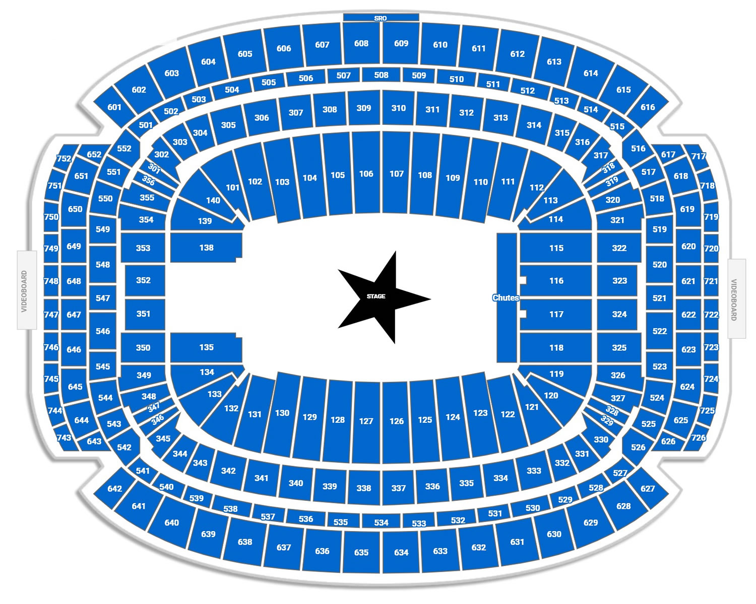 Reliant Stadium Seating Plan