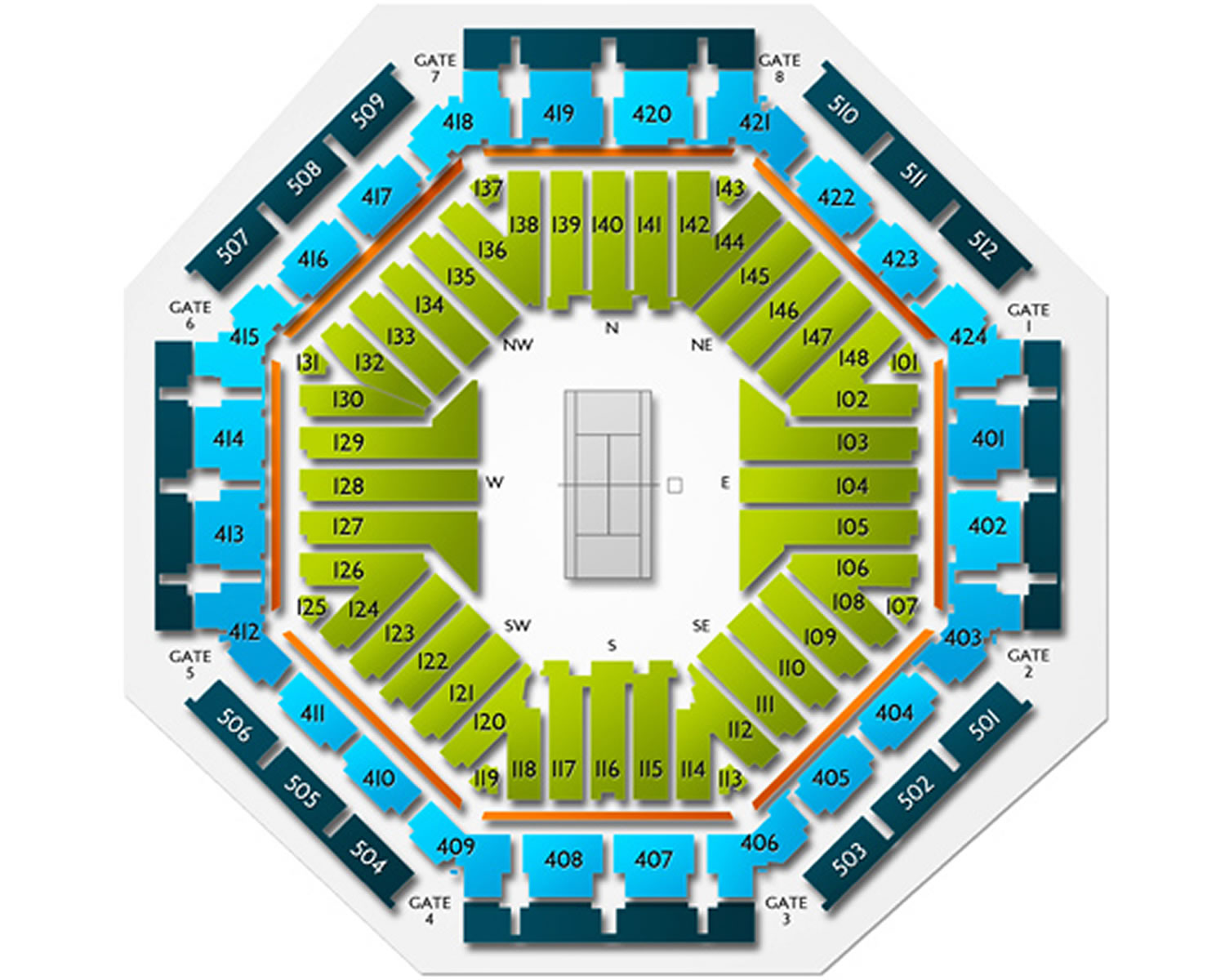 Stadium 1 (Indian Wells Tennis Garden) Seating Plan