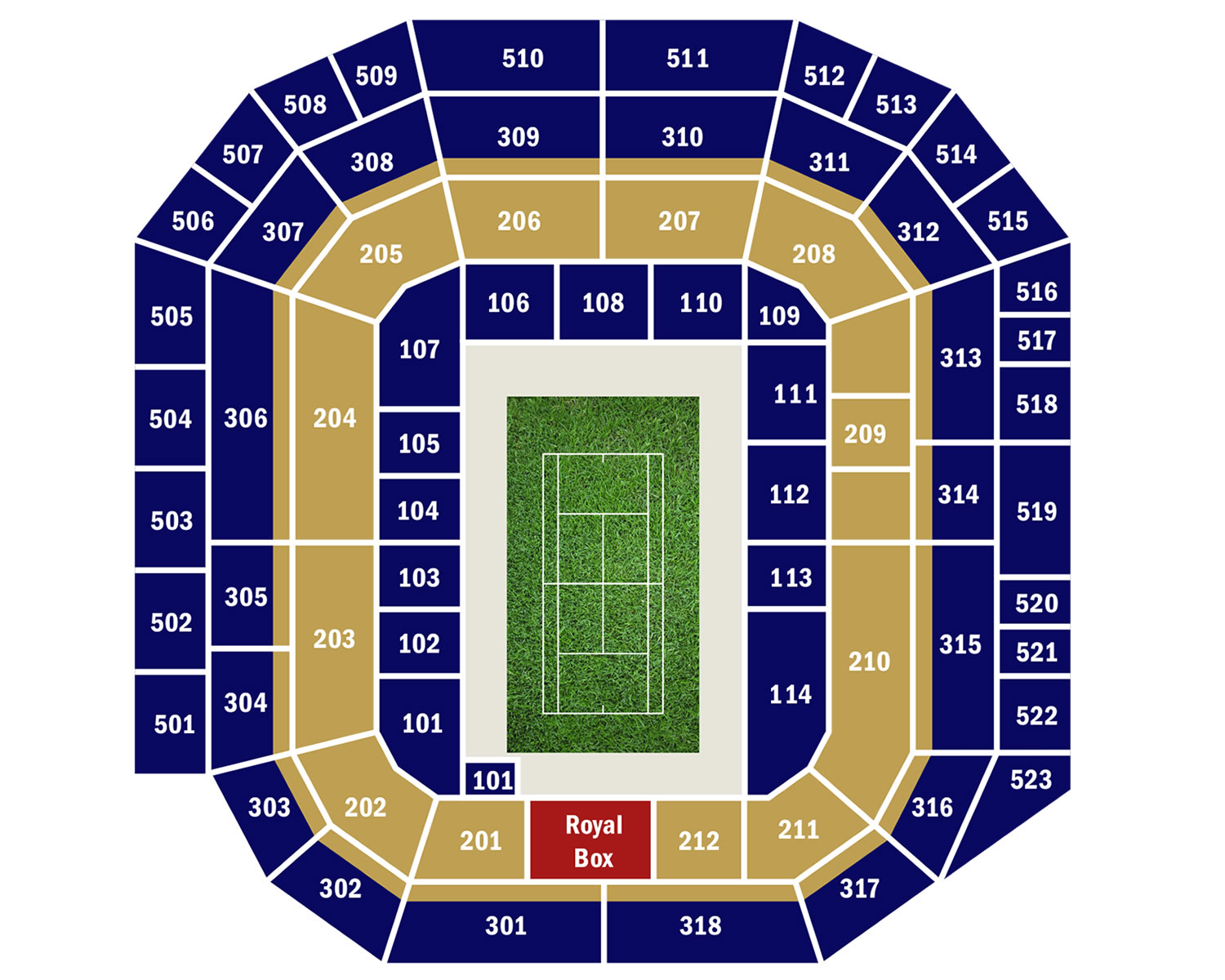 Centre Court Wimbledon  Seating Plan