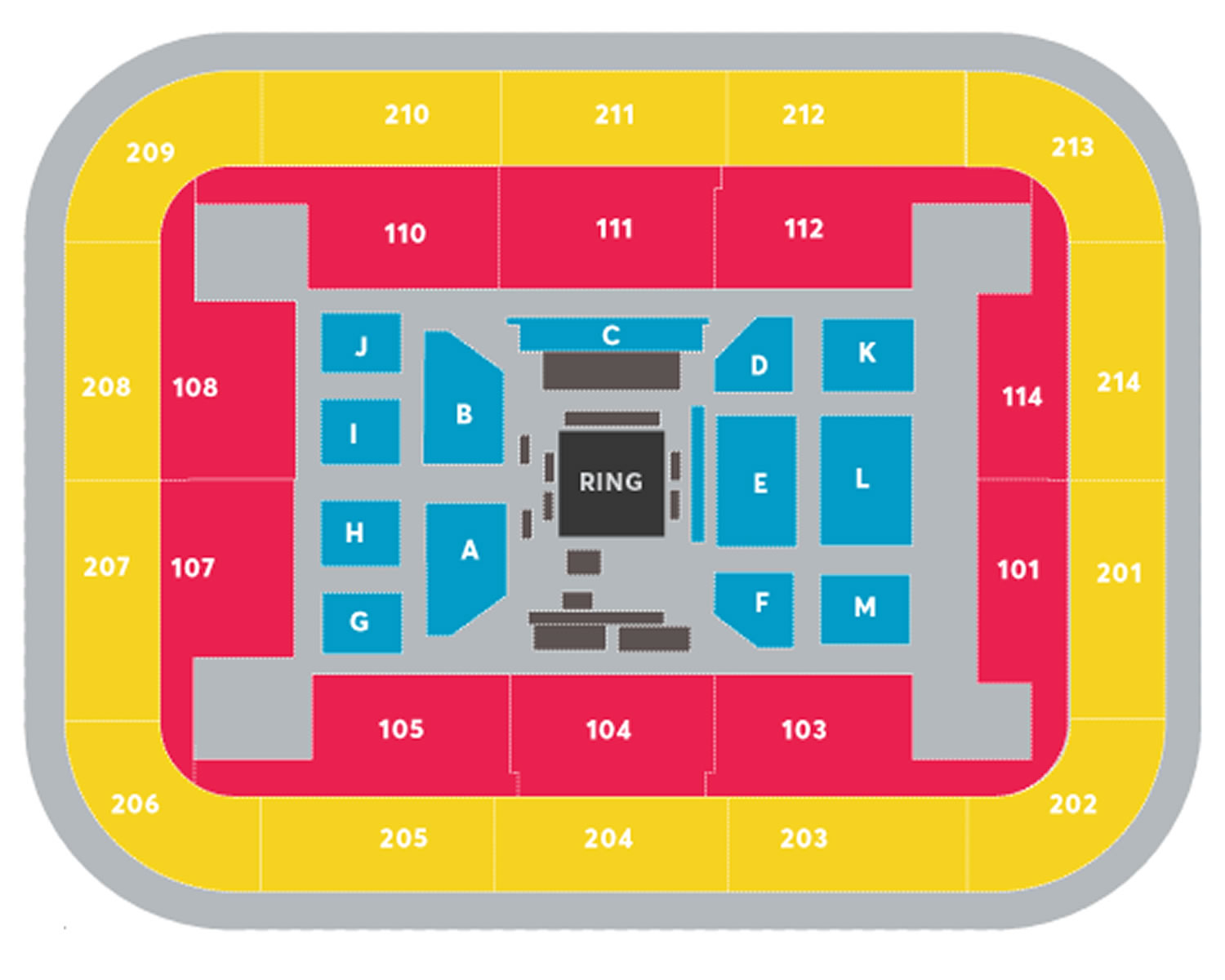Copper Box Arena Seating Plan