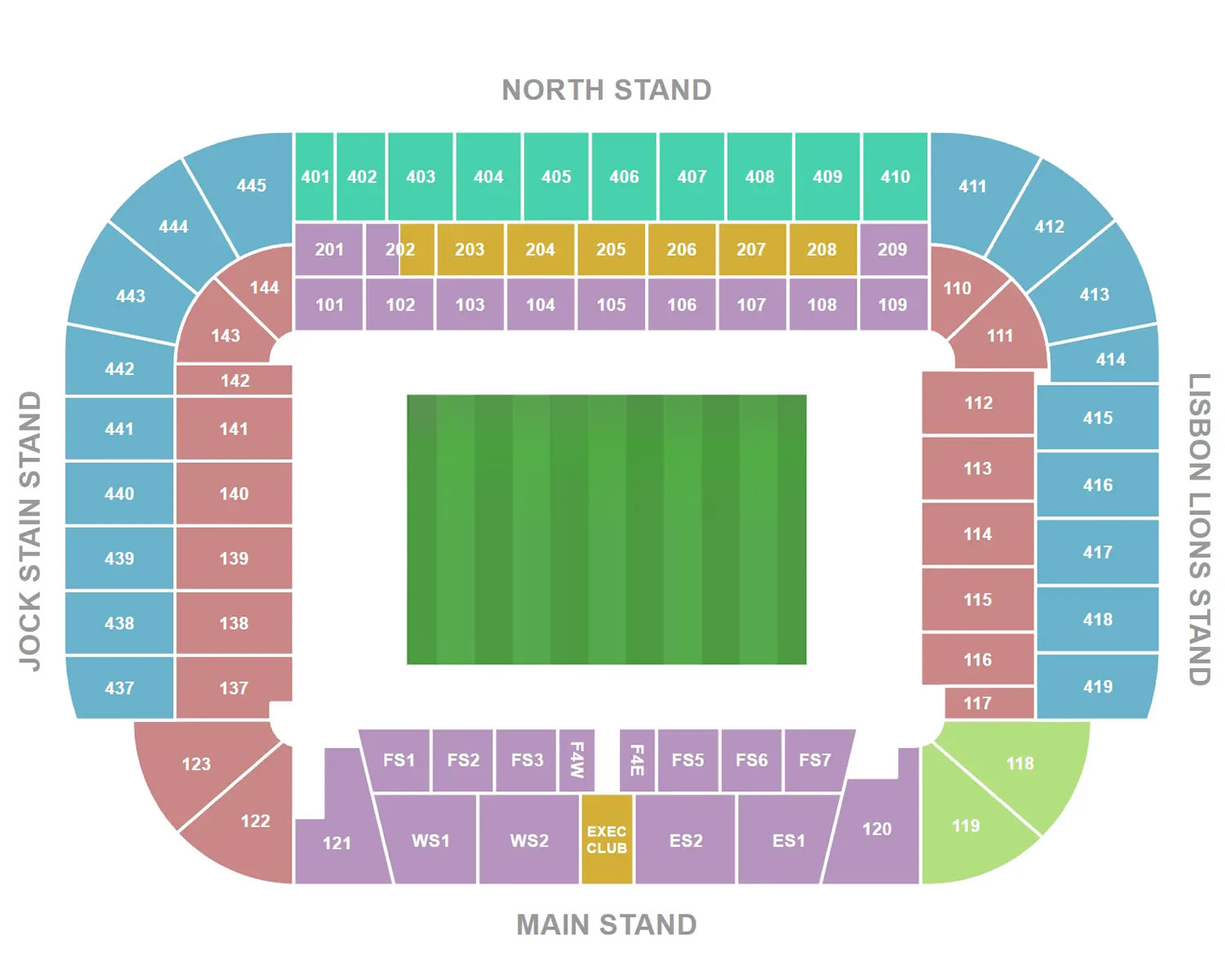 Celtic Park (Park head) Seating Plan