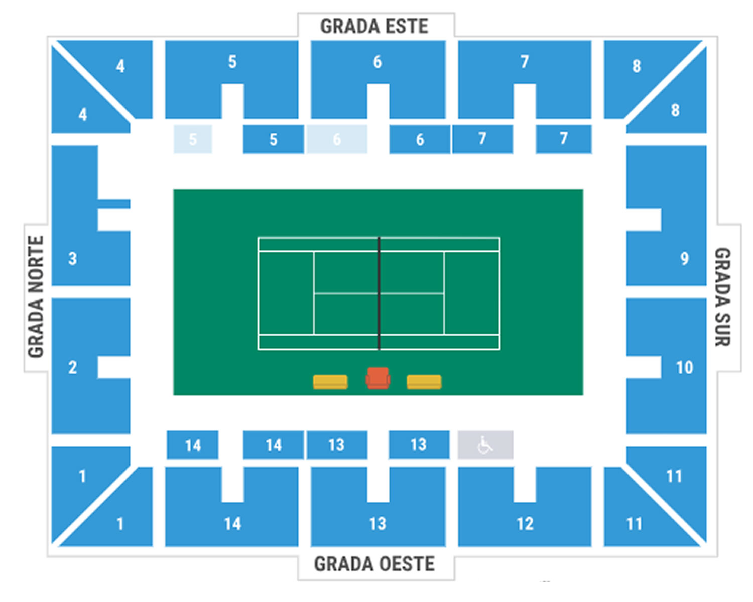 Estadio Arantxa Sanchez Vicario at La Caja Magica Seating Plan