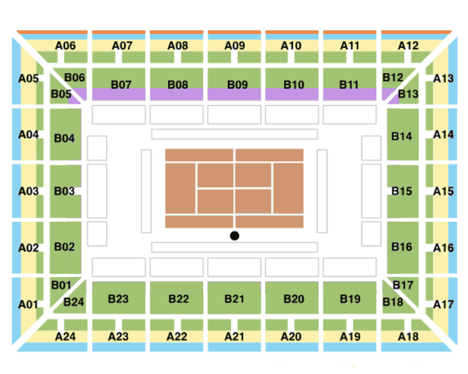 Estadio Manolo Santana at La Caja Magica Seating Plan