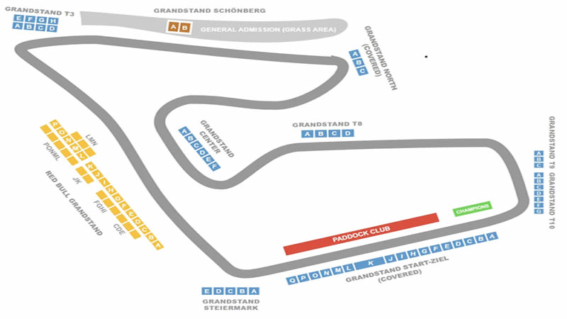 Red Bull Ring Seating Plan