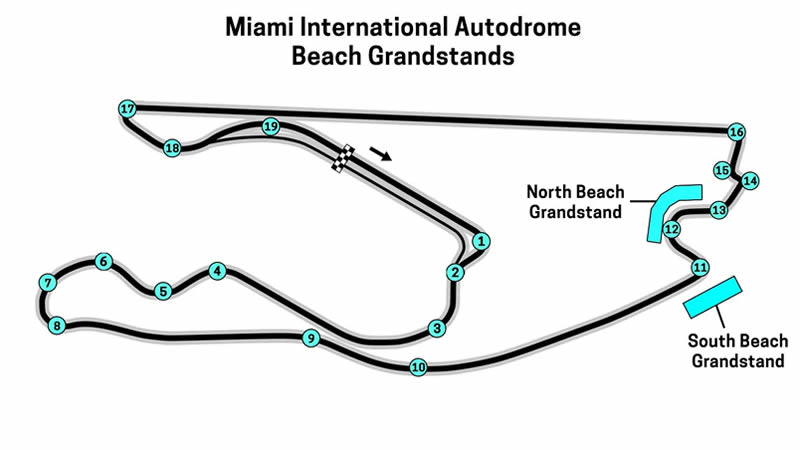 Miami International Autodrome Seating Plan