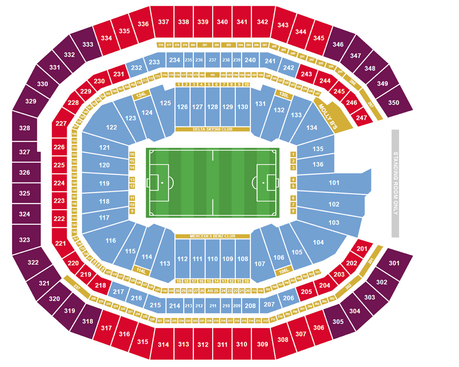 Mercedes Benz Stadium Seating Plan