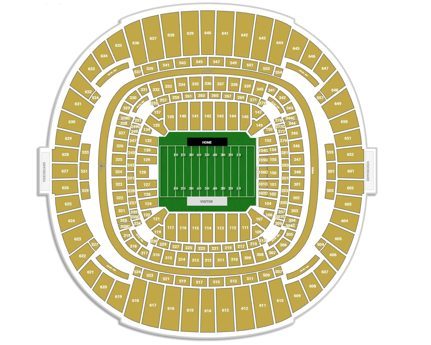 Caesars Superdome Seating Plan
