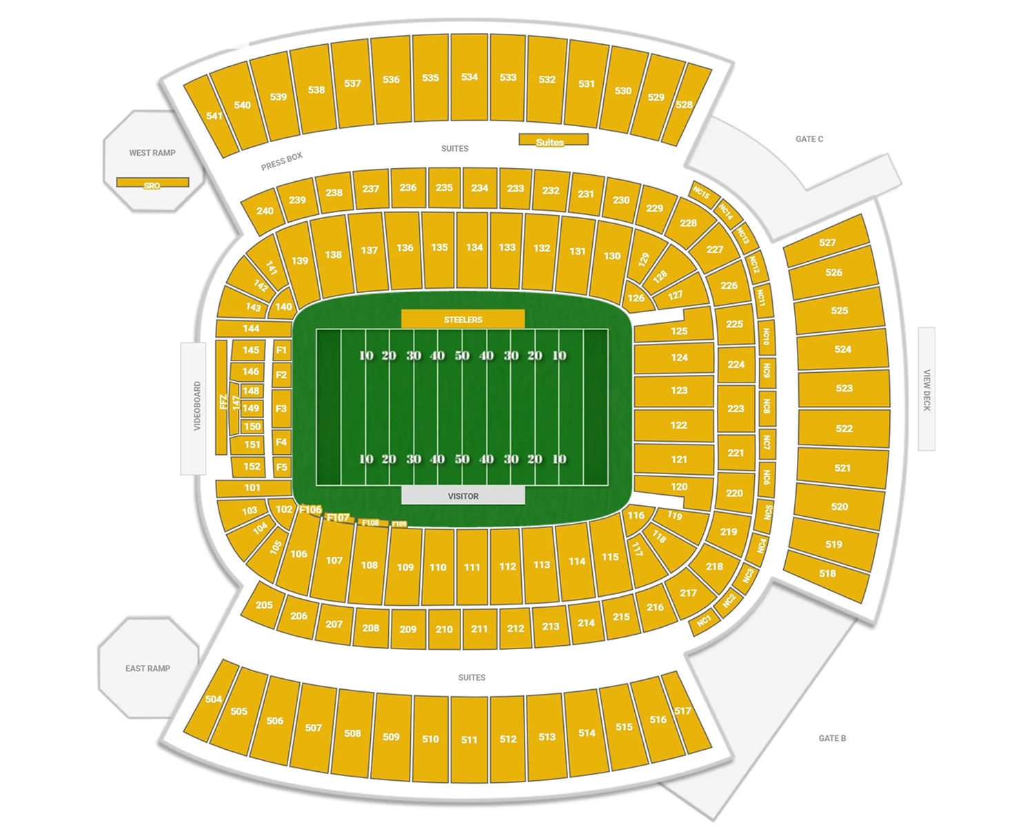 Acrisure Stadium Seating Plan