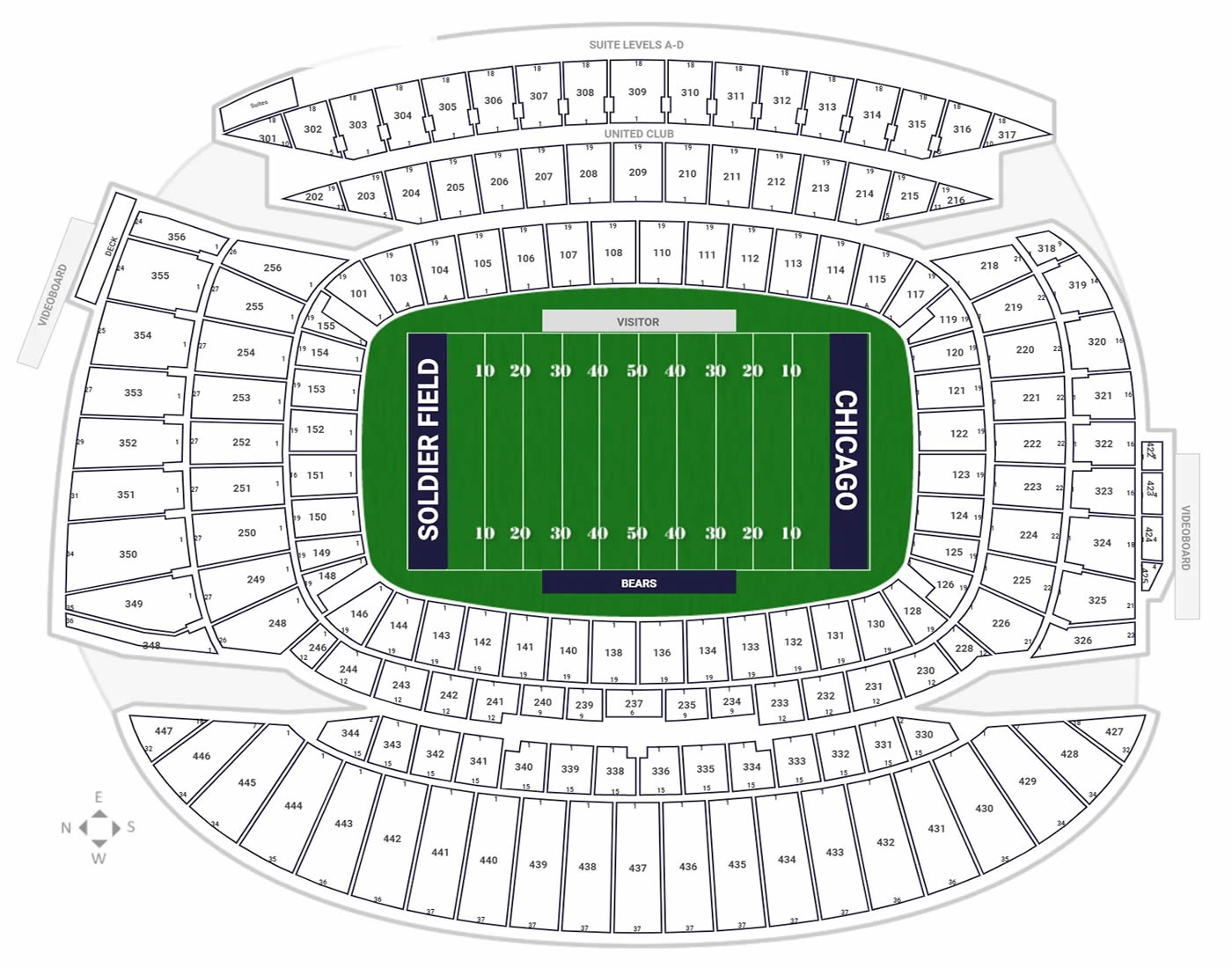 Soldier Field Seating Plan