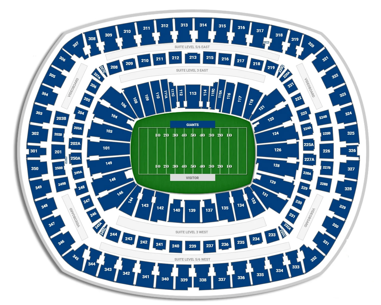 MetLife Stadium Seating Plan