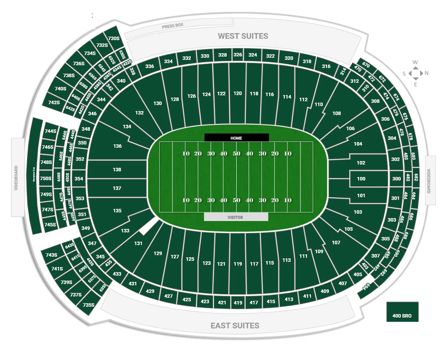 Lambeau Field Seating Plan