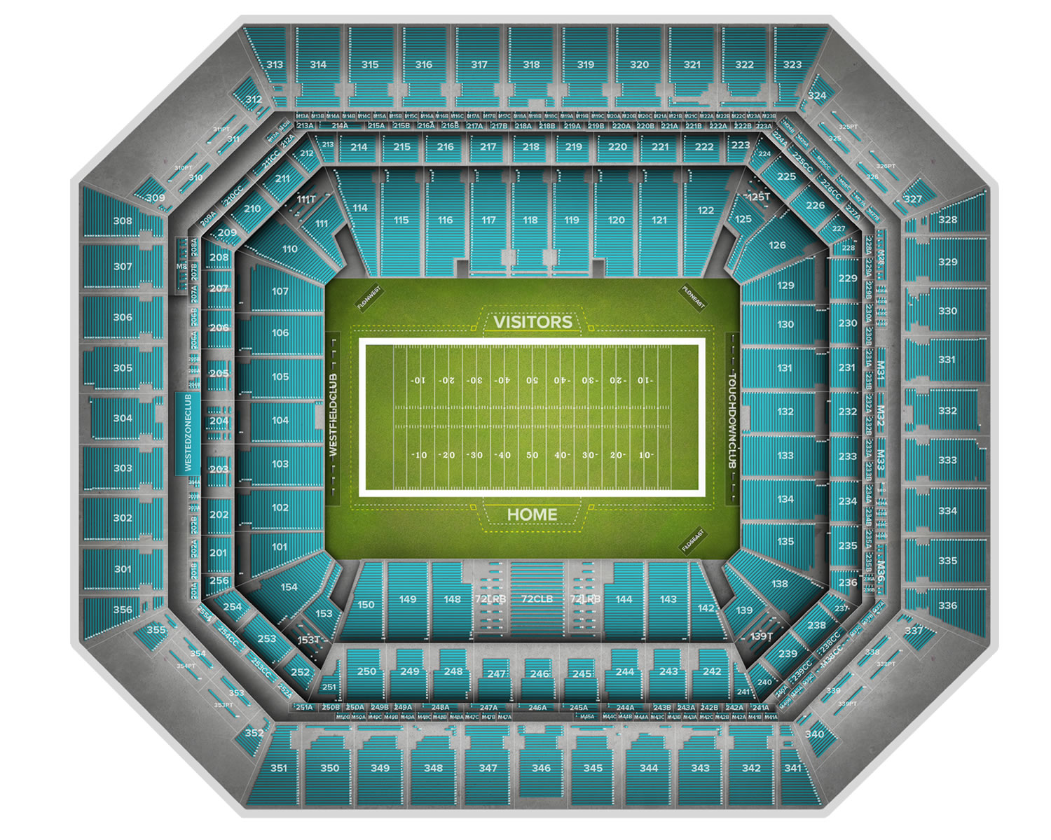 Hard Rock Stadium Seating Plan