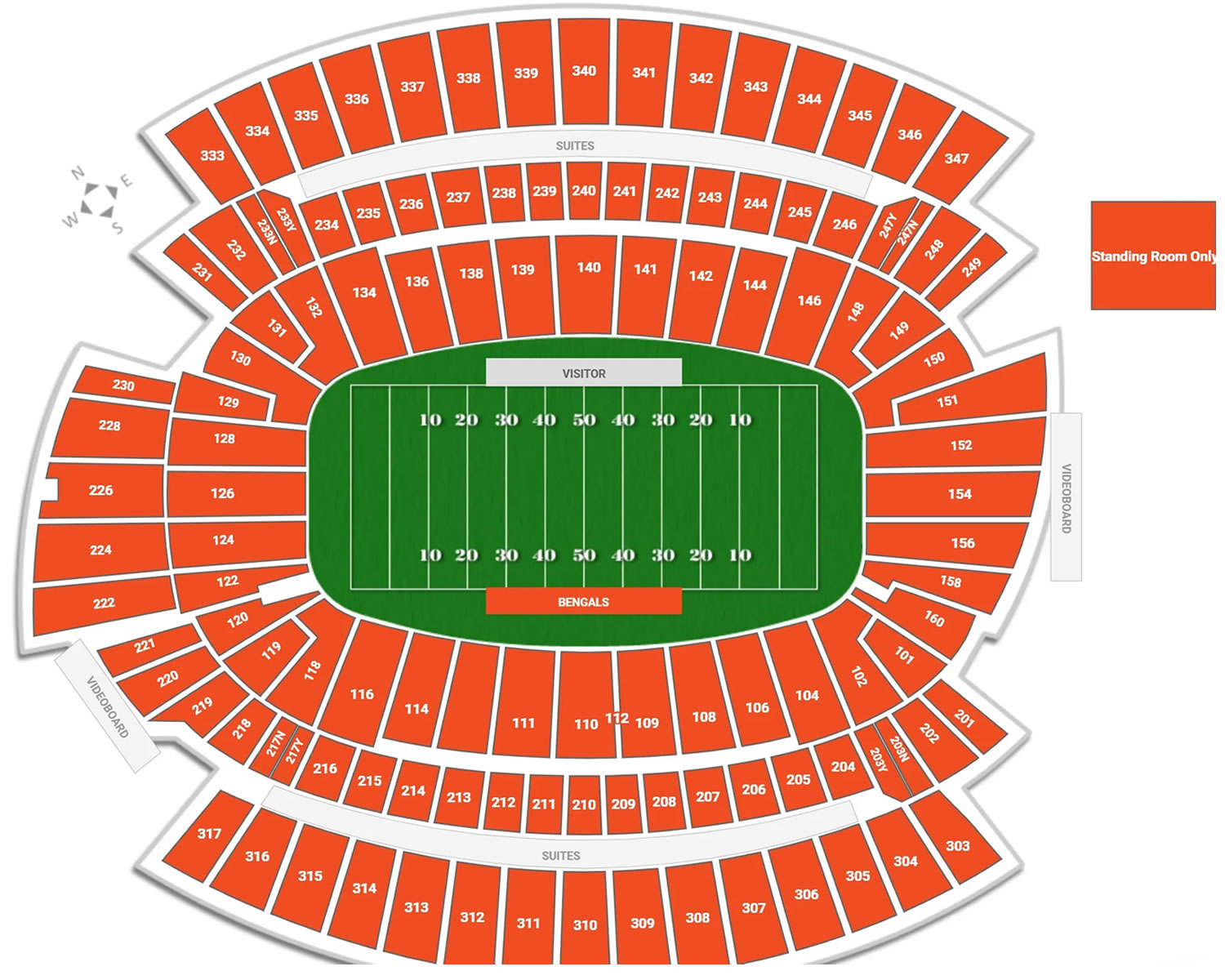Paycor Stadium Seating Plan