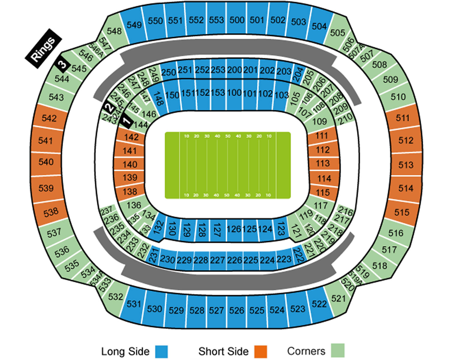 M and T Bank Stadium Seating Plan