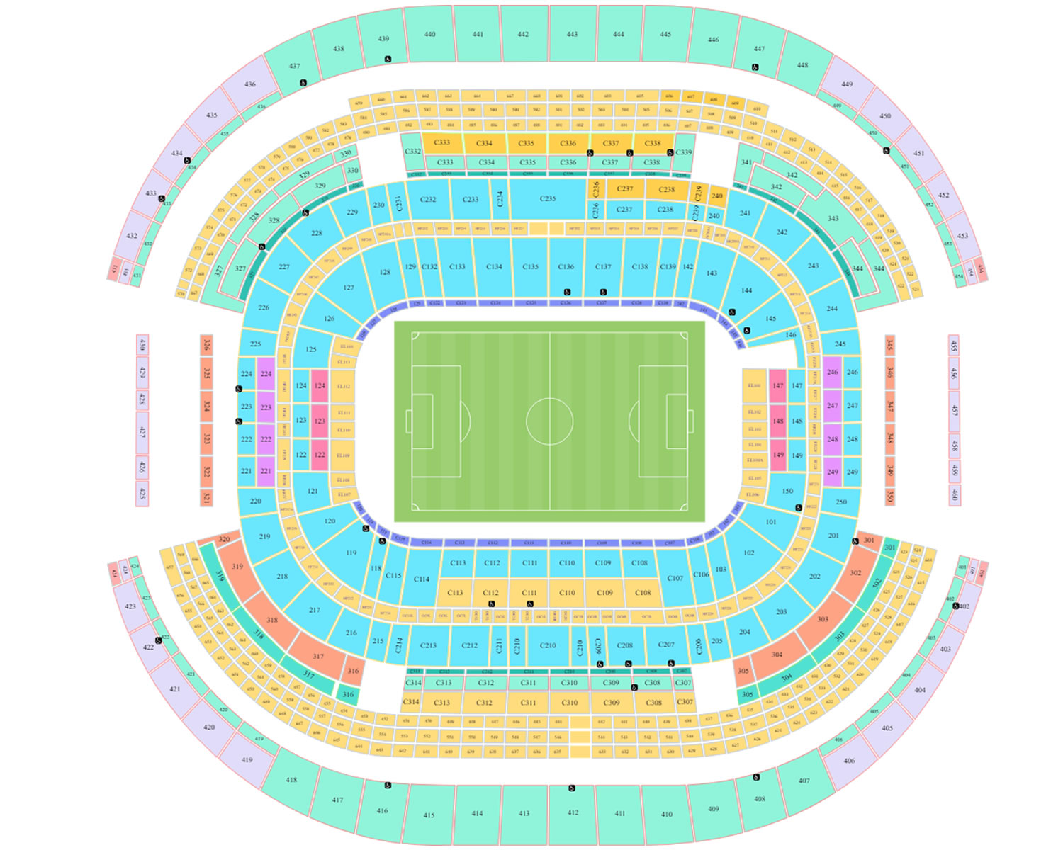 AT and T Stadium Seating Plan