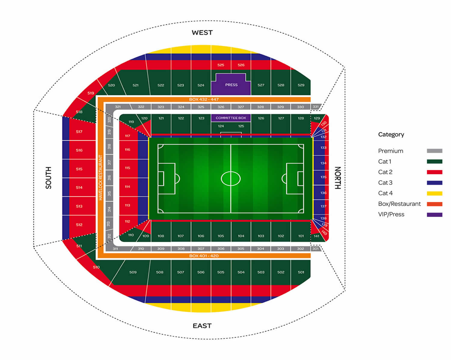 Aviva Stadium Seating Plan