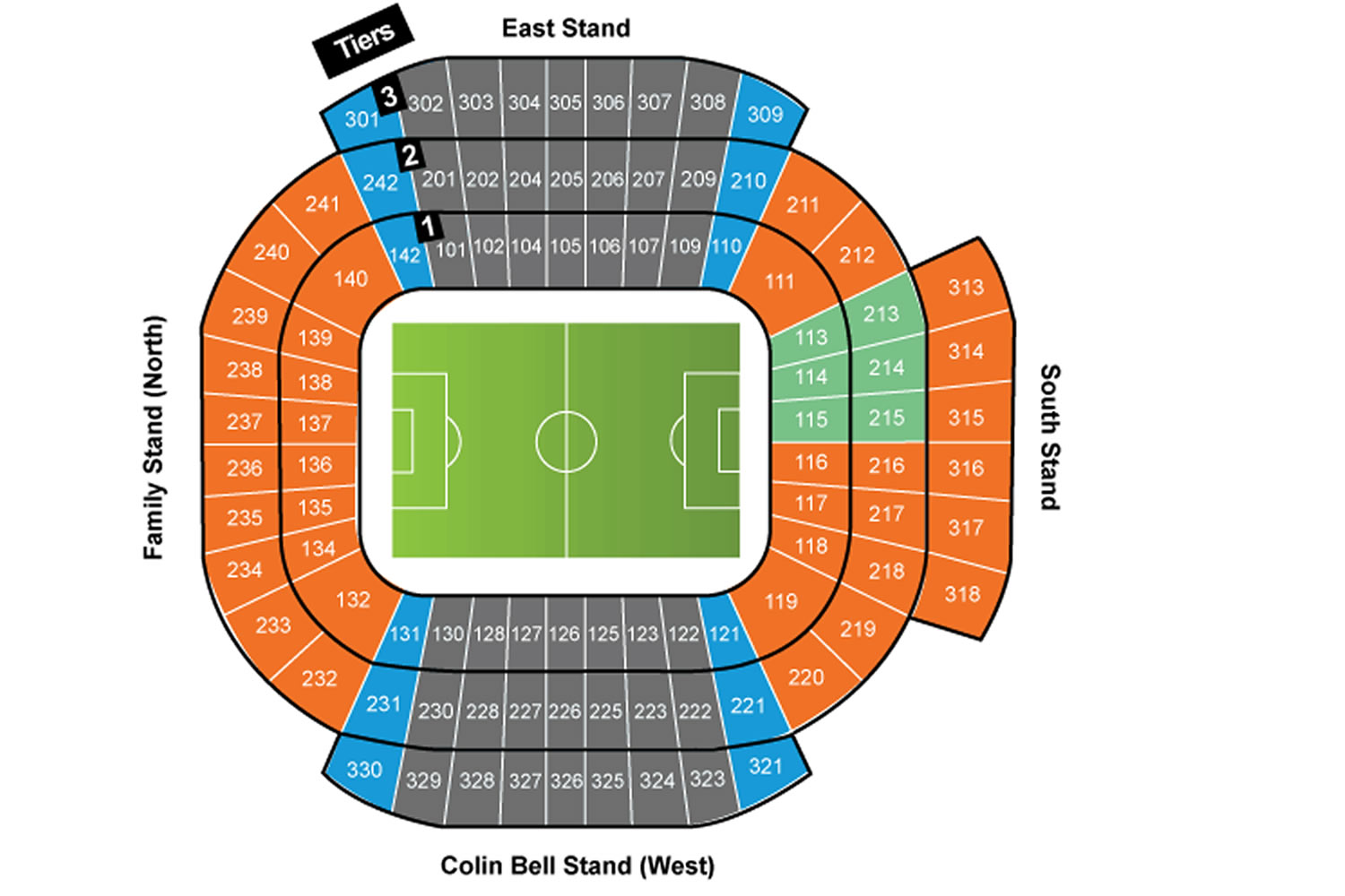 Etihad Stadium Seating Plan