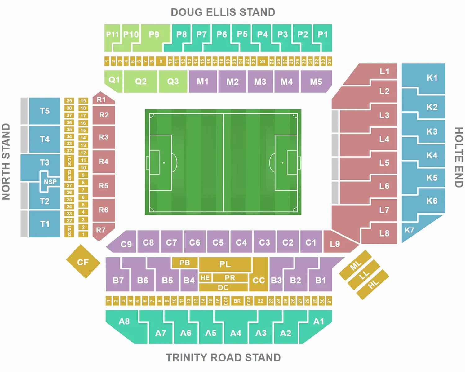 Villa Park Seating Plan