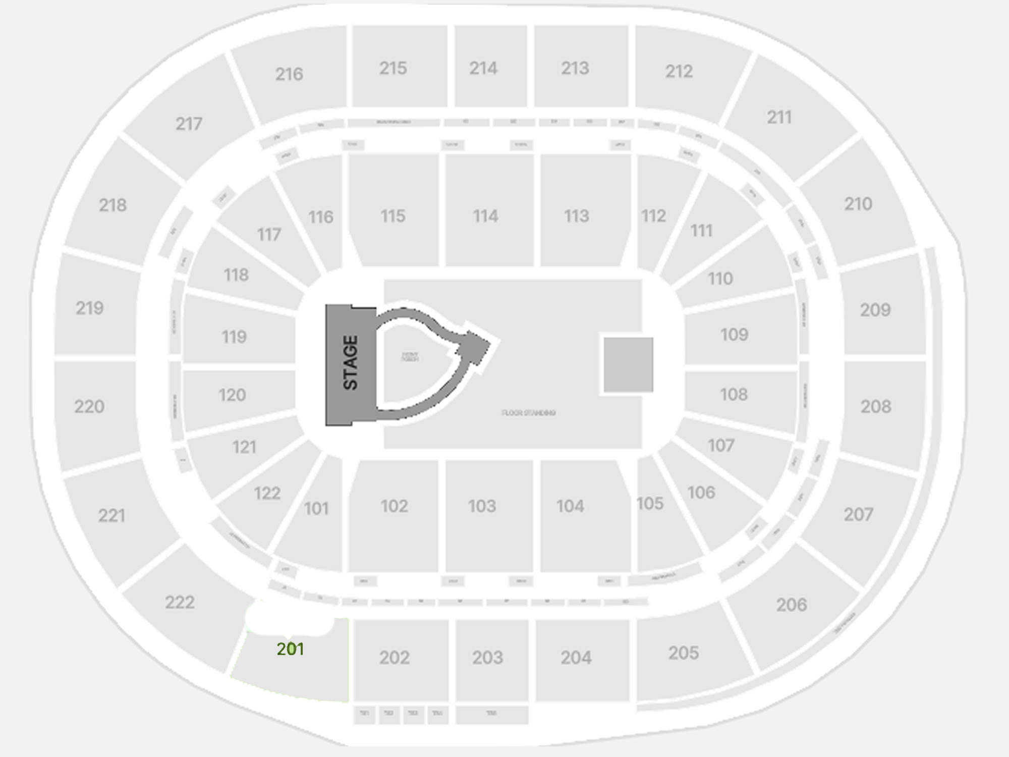 AO Arena (Formerly Manchester Arena) Seating Plan